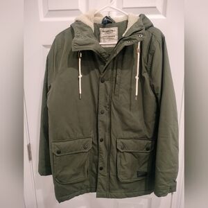 H&M Olive Hooded Field Jacket